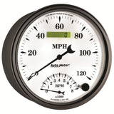 AutoMeter Gauge Tach/Speedo 5in. 120MPH & 8K RPM Elec. Program Old Tyme White II - 1290