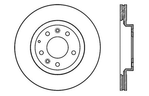 StopTech 06-10 Mazda Miata MX-5 Drilled & Slotted Front Right Rotor - 127.45075R