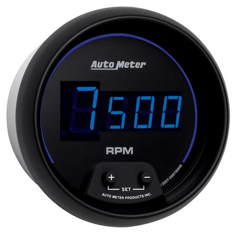 Autometer Cobalt Digital 85.7mm Black In-Dash Tachometer - 6997