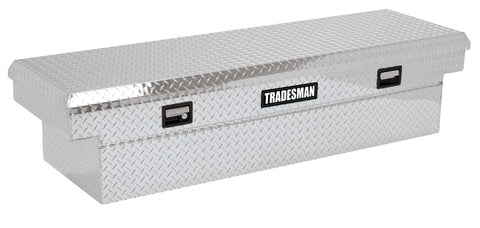 Tradesman Aluminum Single Lid Cross Bed Truck Tool Box (71in.) - Brite - 9100DBT
