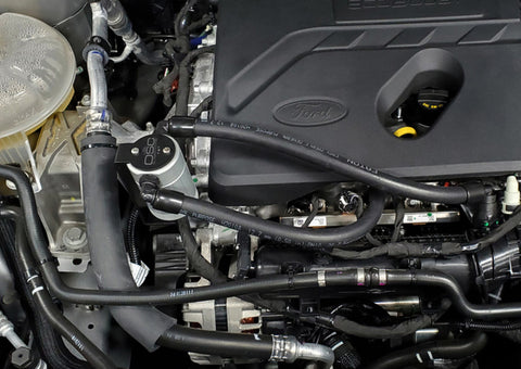 J&amp;L 2021-2024 Ford Bronco 1.5L EcoBoost Passenger Side Oil Separator 3.0 - Clear Anodized - 3043P-C