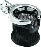 Kuryakyn Drink Holder with Mesh Basket 1 inch Clamp Chrome - 1422