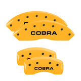 MGP Front set 2 Caliper Covers Engraved Front Oval logo/Ford Yellow finish black ch - 10011FFRDYL