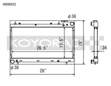 Koyo 93-98 Subaru Impreza 1.8/2.2L (MT) Radiator - VH090632