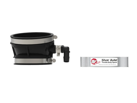 aFe 2020 Vette C8 Silver Bullet Aluminum Throttle Body Spacer Works w/ Factory Intake Only - Silver - 46-34017