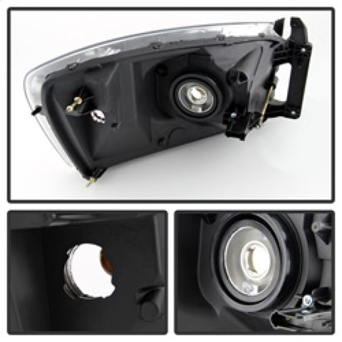 xTune Dodge Ram 1500 06-08 / Ram 2500/3500 06-09 Amber Crystal Headlights Chrome HD-JH-DR06-AM-C - 9022913