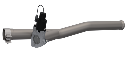 QTP 2018 Jeep Wrangler JL 4DR 2.5in 304SS Aggressor Cutout Mid Pipe - 525018