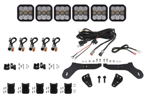 Diode Dynamics 17-20 Ford Raptor SS5 Grille CrossLink Lightbar Kit Sport - White Combo - DD7335