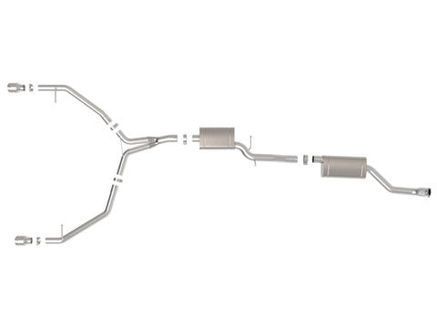 afe MACH Force-Xp 13-16 Audi Allroad L4 SS Cat-Back Exhaust w/ PolishedTips - 49-36438-P