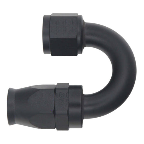 DeatschWerks 10AN Female Flare Swivel 180-Degree Hose End PTFE - Anodized Matte Black - 6-02-0885-B