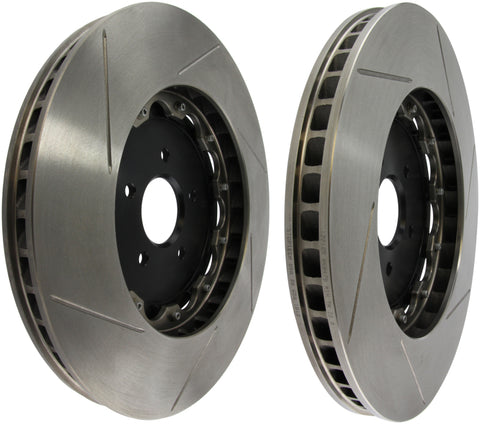 StopTech 09-11 Nissan GT-R Front Slotted Bare Iron 380x34mm Aero-Rotor Kit Pair - 81.658.9911