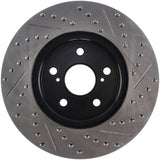 StopTech 02 Lexus ES 250/300/330/350 / 05-07 Toyota Avalon Slotted & Drilled Right Front Rotor - 127.44125R