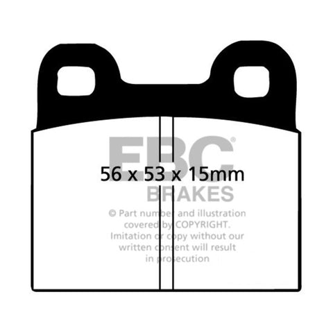 EBC 64-69 Porsche 911 2.0 (M Caliper) (Solid front rotor) Bluestuff Rear Brake Pads - DP5105NDX