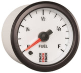 Autometer Stack 52mm 0-280 Ohm Programmable Pro Stepper Motor Fuel Level Gauge - White - ST3365