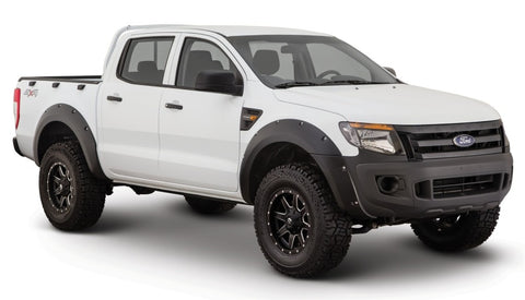 Bushwacker 11-15 Ford Ranger T6 Pocket Style Flares 4pc - Black - 20934-02