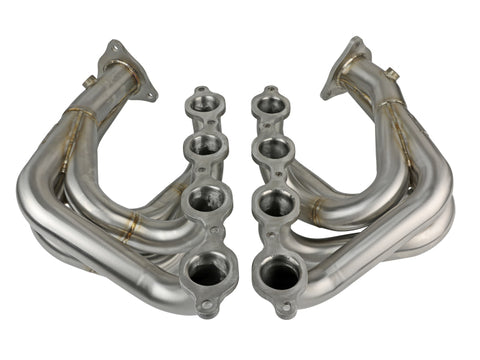 aFe Twisted 304SS Header 2020 Chevy Corvette (C8) 6.2L V8 - Brushed - 48-34148-H