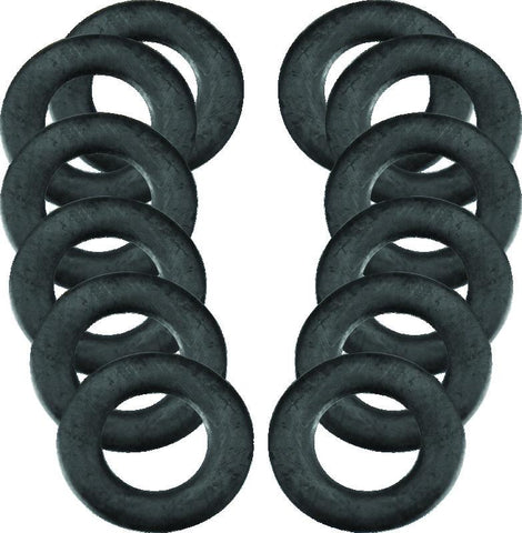 S&S Cycle .255in x .438in x .024in Rubber Coated Steel Flat Washer - 12 Pack - 50-7015-12