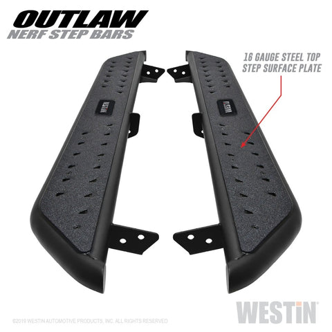 Westin 05-19 Toyota Tacoma Double Cab Outlaw Nerf Step Bars - 58-52775