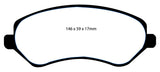 EBC 04-07 Chrysler Town & Country 3.3 Rear Drums Yellowstuff Front Brake Pads - DP41612R
