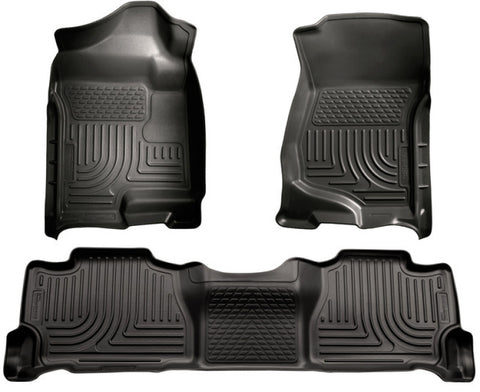 Husky Liners 07-13 GM Escalade ESV/Avalanche/Suburban WeatherBeater Black Front/2nd Row Floor Liners - 98261
