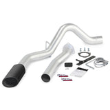 Banks Power 07-10 Chev 6.6L LMM ECSB-CCLB Monster Exhaust System - SS Single Exhaust w/ Black Tip - 47784-B