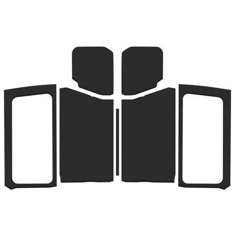 DEI 18-23 Jeep Wrangler JL 2-Door Boom Mat Complete Headliner Kit - 7 Piece - Black Leather Look - 50283