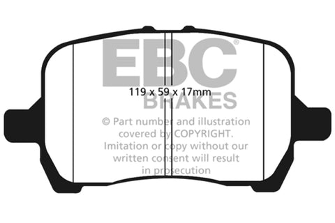 EBC 04-06 Chevrolet Cobalt 2.0 Supercharged Greenstuff Front Brake Pads - DP21763