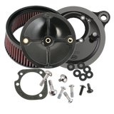 S&S Cycle 08-17 Touring/16-17 Softail Models Stealth Air Cleaner Kit w/o Cover - 170-0301B