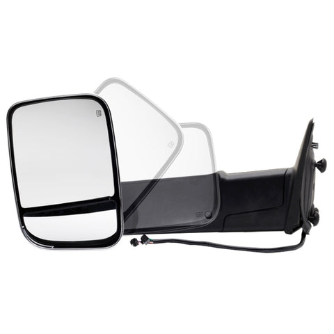 xTune Dodge Ram 1500 09-12 Extendable Power Heated Adjust Mirror Chrome Housing Left MIR-DRAM10-PW-L - 9933165