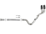 aFe Rebel XD 4in SS DPF-Back Exhaust 17-18 Ford Diesel Trucks V8-6.7L (td) w/ Dual Black Tips - 49-43102-B