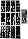 Hardline Snowmobile Lettering Registration Kit 2 in. - 500 Solid Black/ - BLK500EC