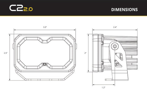 Diode Dynamics Stage Series 2 In Roll Bar Reverse Light Kit SSC2 Pro (Pair) - DD7668