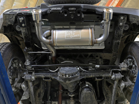 aFe Vulcan 3in 304 SS Axle-Back Exhaust 2021 Ford Bronco L4-2.3L (t)/V6-2.7L (tt) w/ Polished Tips - 49-33137-P