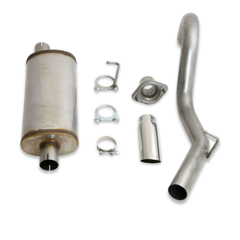 JBA 00-06 Jeep Wrangler TJ 2.5L/4.0L 304SS Single Rear Exit Cat-Back Exhaust - 30-1501