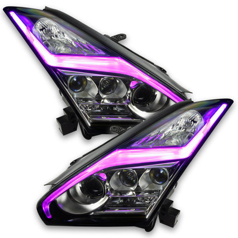 Oracle 1521 Nissan GTR RGB+W (Lightning Bolt) Headlight DRL Upgrade Kit ColorSHIFT 2 - 1283-333