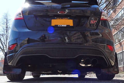 Rally Armor 13-19 Ford Fiesta ST Black UR Mud Flap w/White Logo - MF29-UR-BLK/WH