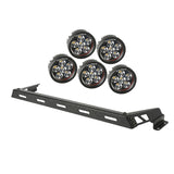 Rugged Ridge 07-18 Jeep Wrangler JK Black 5 Round LED Hood Mounted Light Bar Kit - 11232.14