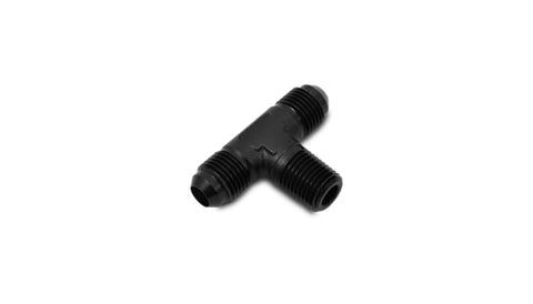 Vibrant -3AN x 1/8in NPT Flare to Pipe Tee Adapter Fitting - Aluminum - 10460