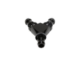 Fleece Performance 1/2in Black Anodized Aluminum Y Barbed Fitting (For -8 Pushlock Hose) - FPE-FIT-Y08-BLK