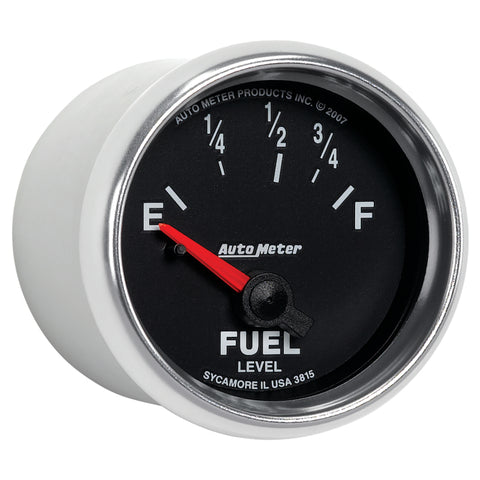 AutoMeter Gauge Fuel Level 2-1/16in. 73 Ohm(e) to 10 Ohm(f) Elec Gs - 3815