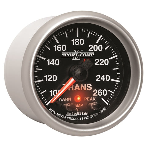 Autometer Elite 52.4mm 100-260F Transmission Temperature Peak & Warn w/ Electronic Control Gauge - 3658