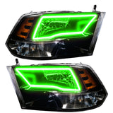 Oracle 09-17 RAM 1500 TRX Quad Pre-Assembled Headlights Blk Housing - w/ BC1 Controller - 7121-335