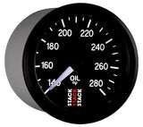 Autometer Stack 52mm 140-280 Deg F 1/8in NPTF Male Pro Stepper Motor Oil Temp Gauge - Black - ST3310