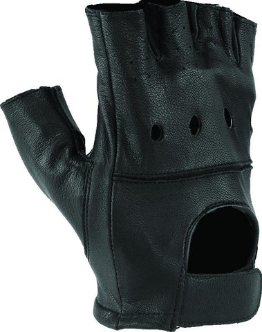 Kuryakyn Leather By River Road Diamond Shorty Gloves Black Womens - Small - 094496