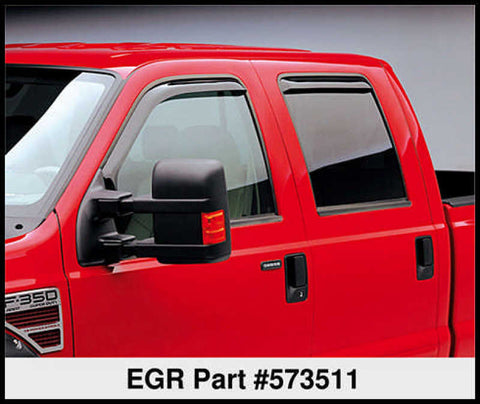 EGR 99+ Ford Super Duty Crew Cab In-Channel Window Visors - Set of 4 (573511) - 573511