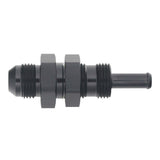 DeatschWerks 8AN Male Flare to Straight 5/16in Single Hose Barb - Anodized Matte Black - 6-02-0743-B