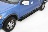 Lund Universal (87in) 6in. Oval Black Nerf Bars - Black - 222687