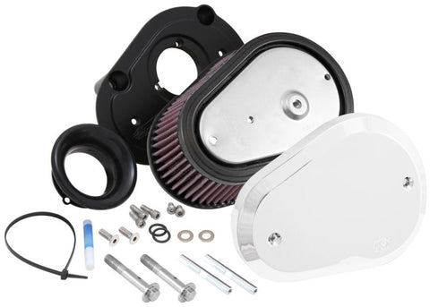 K&N 08-15 Harley Davidson Street Metal Intake System - Chrome - RK-3947X