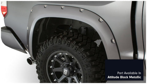 Bushwacker 16-18 Toyota Tundra Fleetside Pocket Style Flares 4pc - Midnight Black - 30918-43