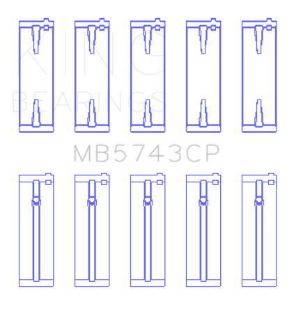 King Engine Bearings Isuzu 4HK1 (Size STD) Main Bearing Set - MB5743CP